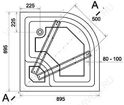 Ravak  Опорная конструкция Ravak SABINA 90 Base – фотография-3